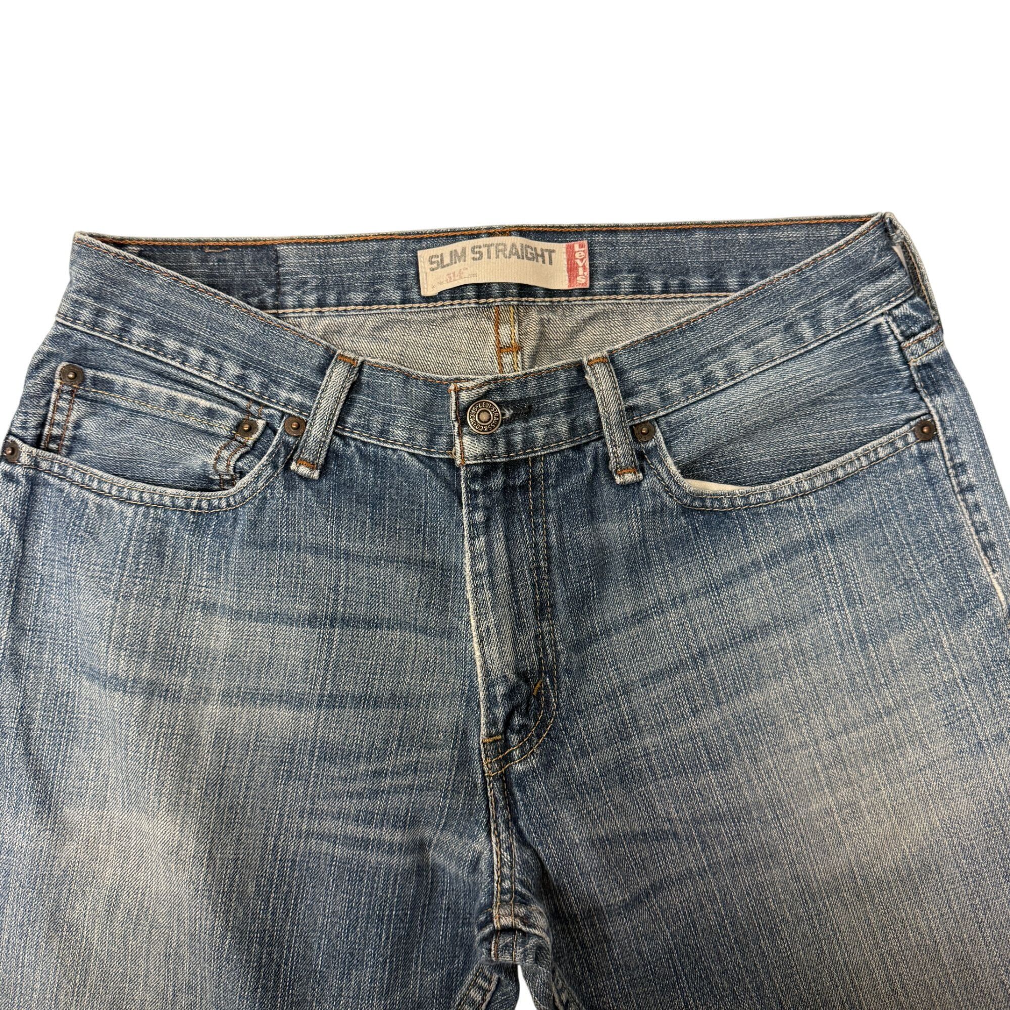 Levi's Y2K Levis 514 SLIM STRAIGHT Blue Jeans DISTRESSED Denim Pant Size US 33 - 4 Thumbnail