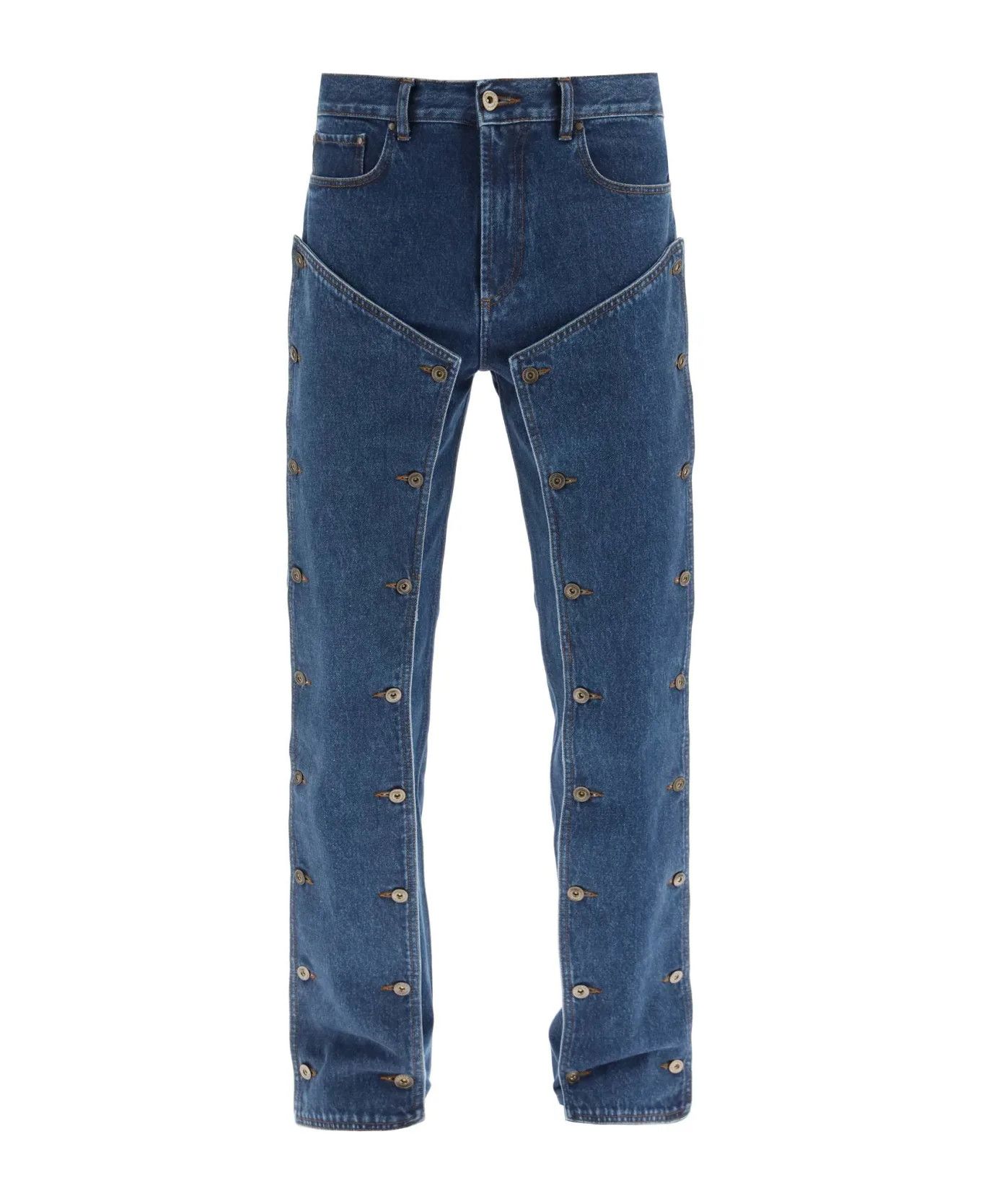 Y/Project Blue Y/Project Button Jeans with Detachable Panel Size US 32 / EU 48 - 2 Thumbnail