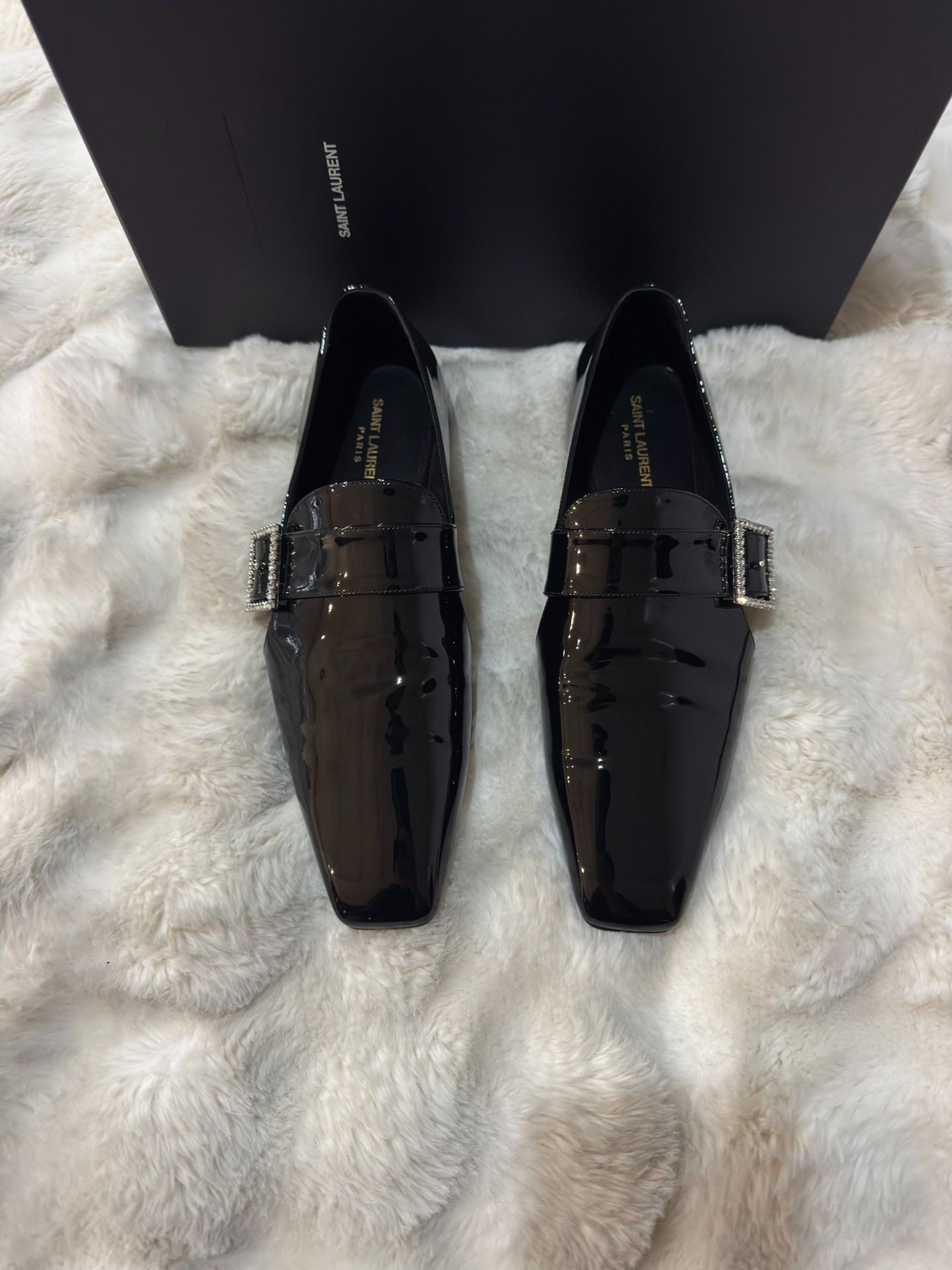 Saint Laurent Paris Saint Laurent SLP Square Buckle Loafers Size US 9 / EU 42 - 1 Thumbnail
