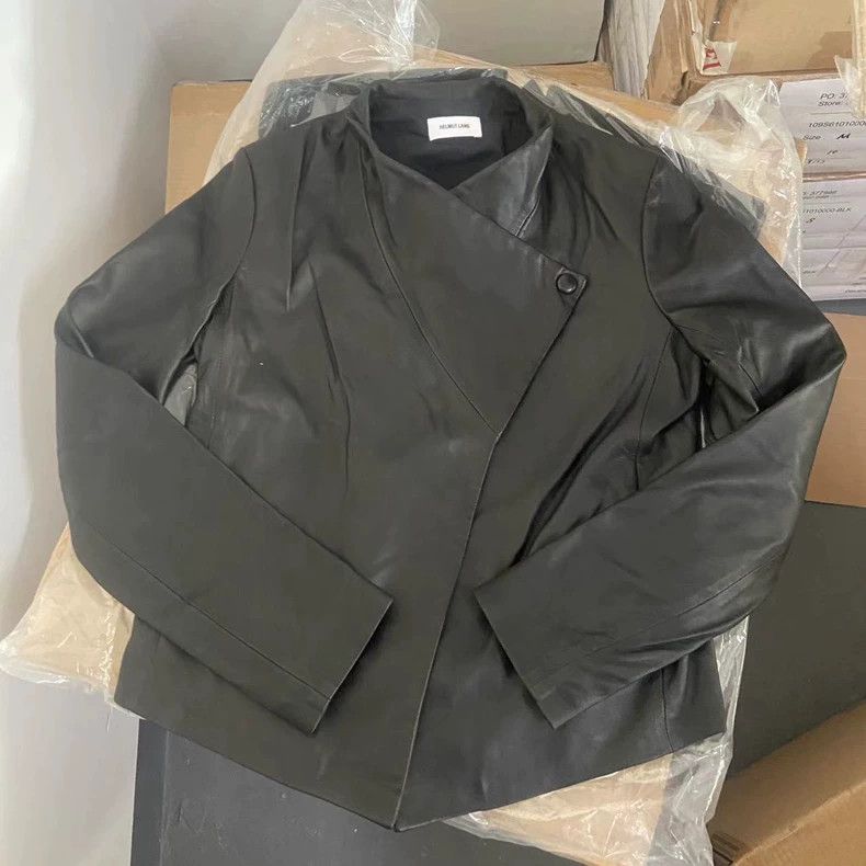 Helmut Lang HELMUT LANG A lamb skin buttoned leather jacket Size M / US 6-8 / IT 42-44 - 1 Thumbnail
