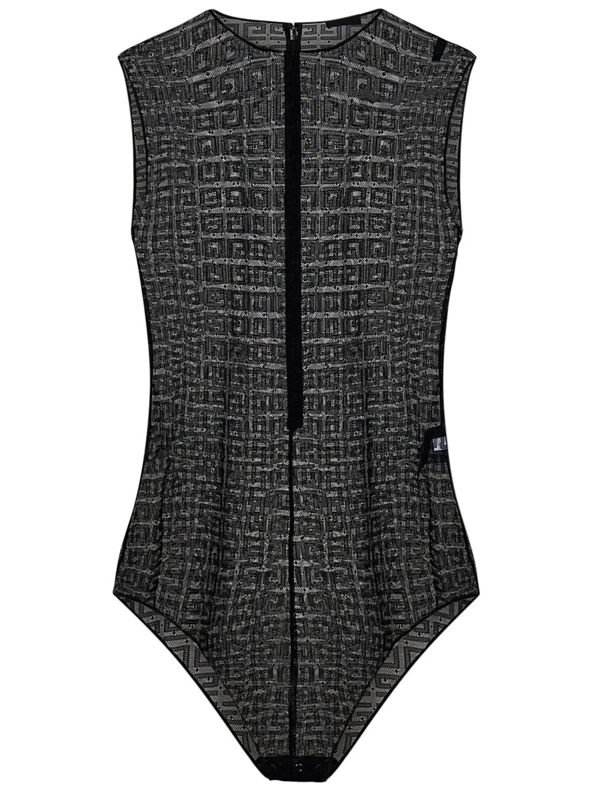 o1gr1nt0125 Sleeveless Bodysuit in Black