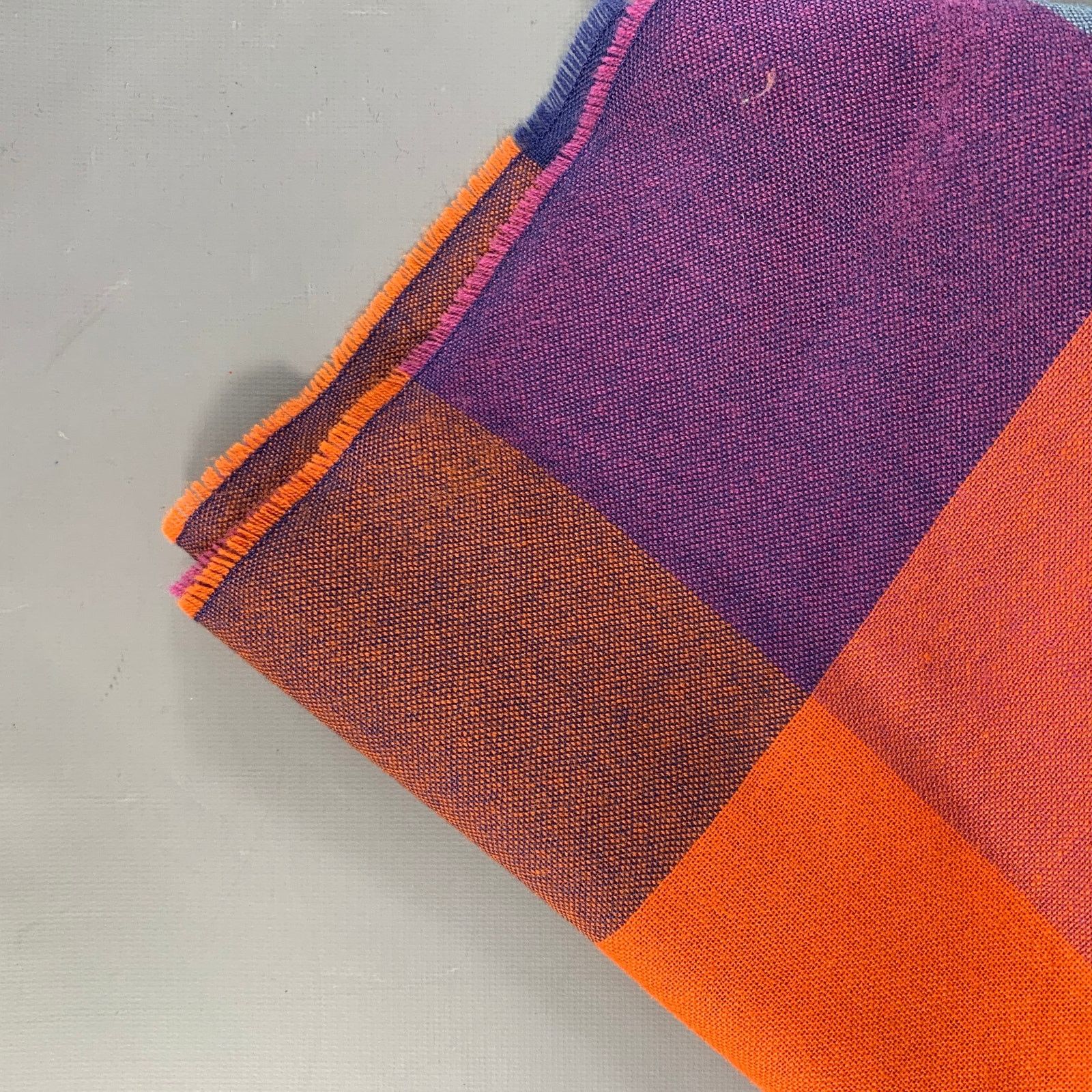 Other NO BRAND Blue Orange & Red Window Pane Scarves Size ONE SIZE - 5 Thumbnail