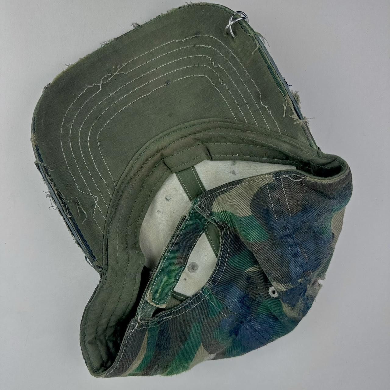 Other ASTROBOI* 'Rhinestone Camo' Green Distressed Hat Size ONE SIZE - 6 Thumbnail
