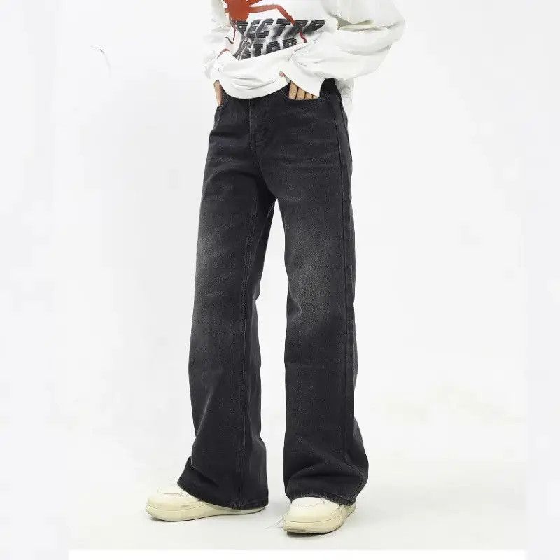 Japanese Brand Retro loose straight casual micro flared jeans Size US 32 / EU 48 - 4 Thumbnail