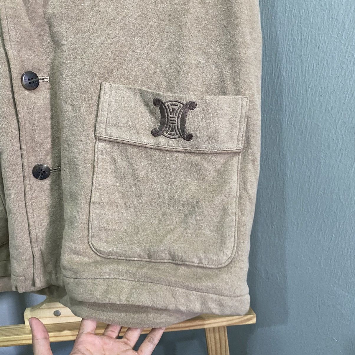 Celine Archive Celine Homme Triomphe Logo Button Up Pocket Vest Size US M / EU 48-50 / 2 - 7 Thumbnail