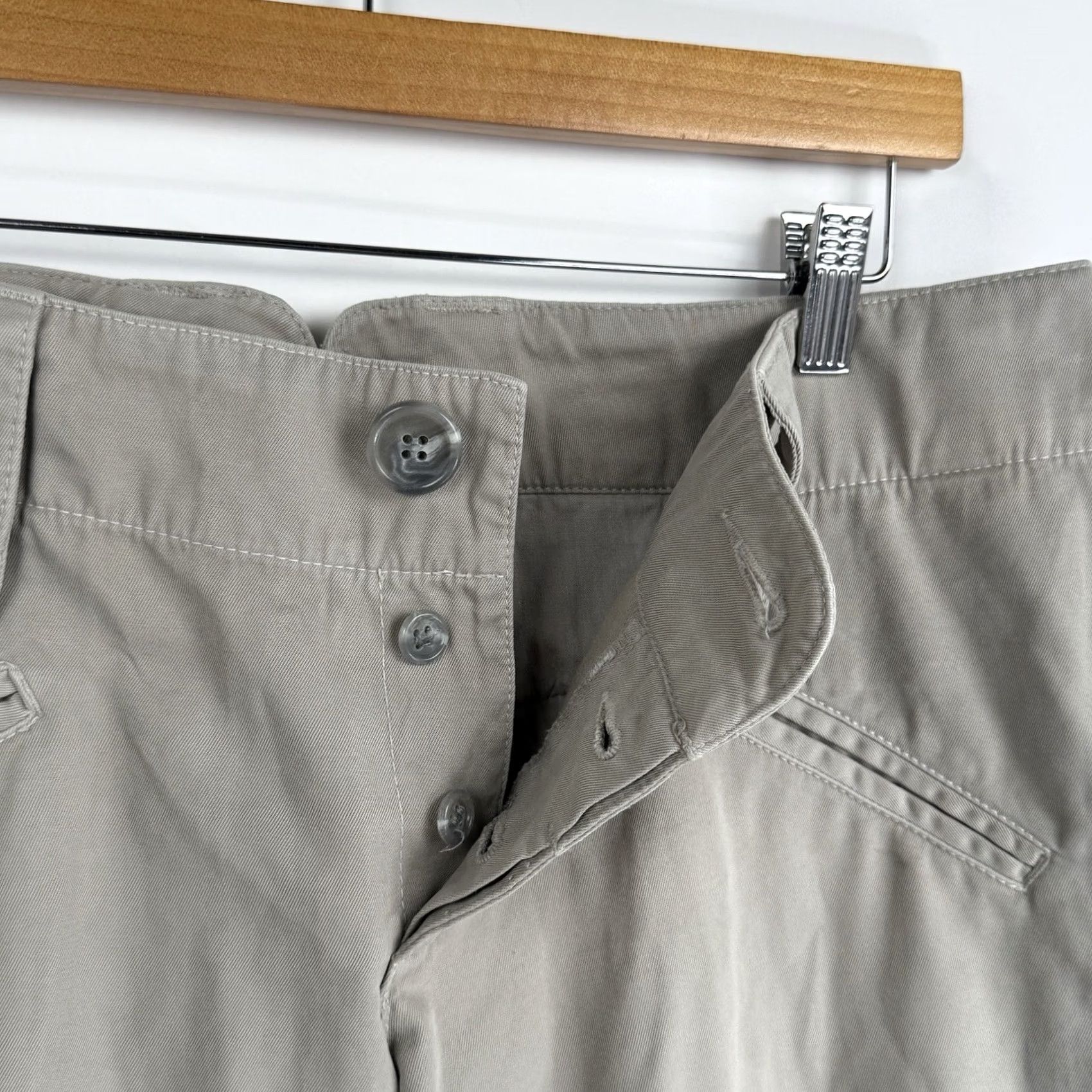 James Perse VINTAGE Standard James Perse Pants Womens 29 Low Rise Cargo Beige 35x31 Wide Leg Size 29" - 4 Thumbnail
