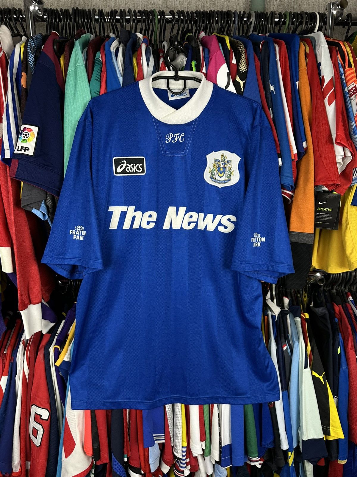 Asics Portsmouth FC 1995-97 Football Shirt Soccer JerseyAsics Size US XL / EU 56 / 4 - 1 Thumbnail
