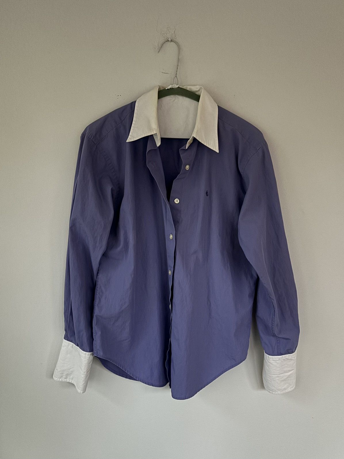 Lauren Ralph Lauren × Polo Ralph Lauren × Ralph Lauren Y2K Ralph Lauren Button Up 2000s Two Tone Dress Shirt Posh Size US XS / EU 42 / 0 - 3 Thumbnail