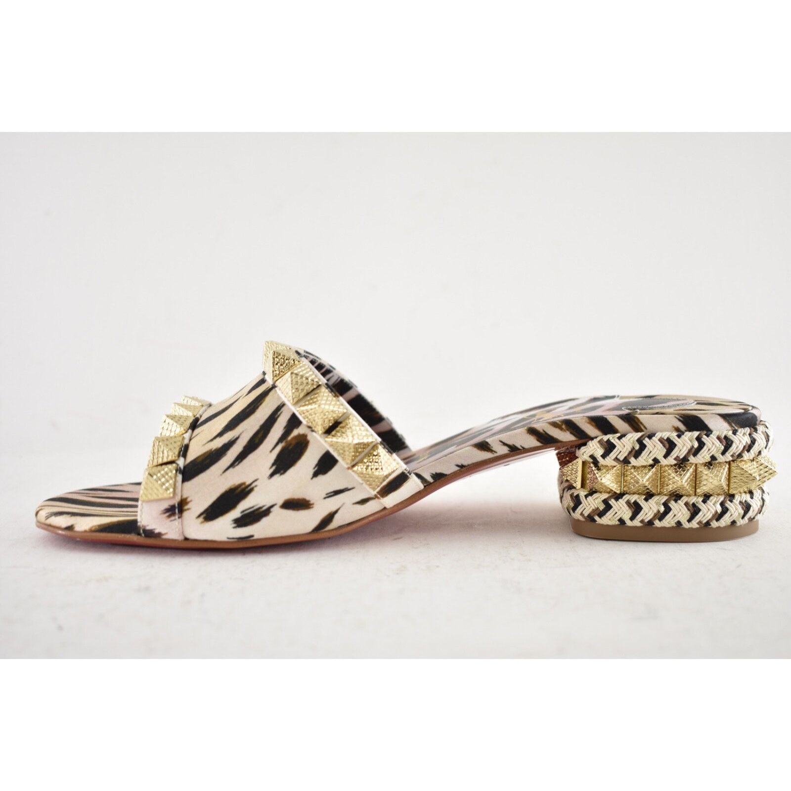 Christian Louboutin Christian Louboutin Pyramule 30 Leopard Gigi Gold Stud Size US 8 / IT 38 - 11 Thumbnail