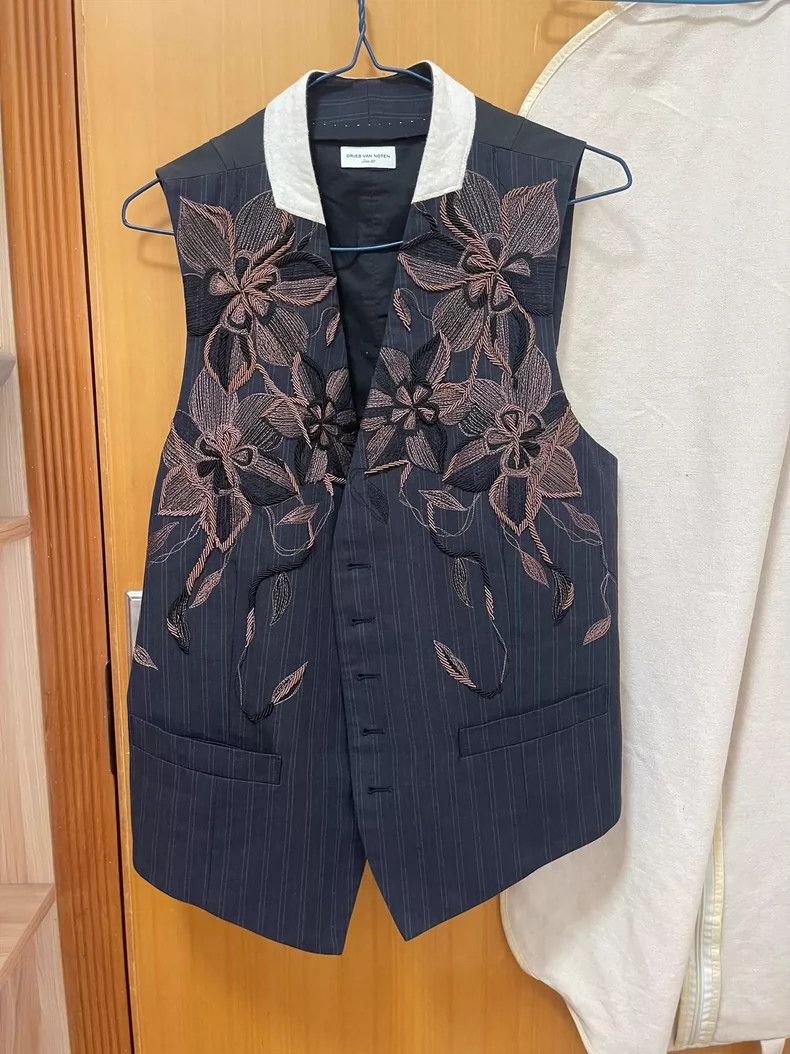 Dries Van Noten Embroidered Vest in Unique Design-dmc