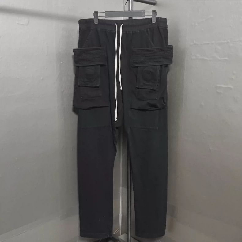 Rick Owens Rick Owens size l 23 FW Men's Black Double Loop Overalls pa Size US 28 / EU 44 - 1 Thumbnail