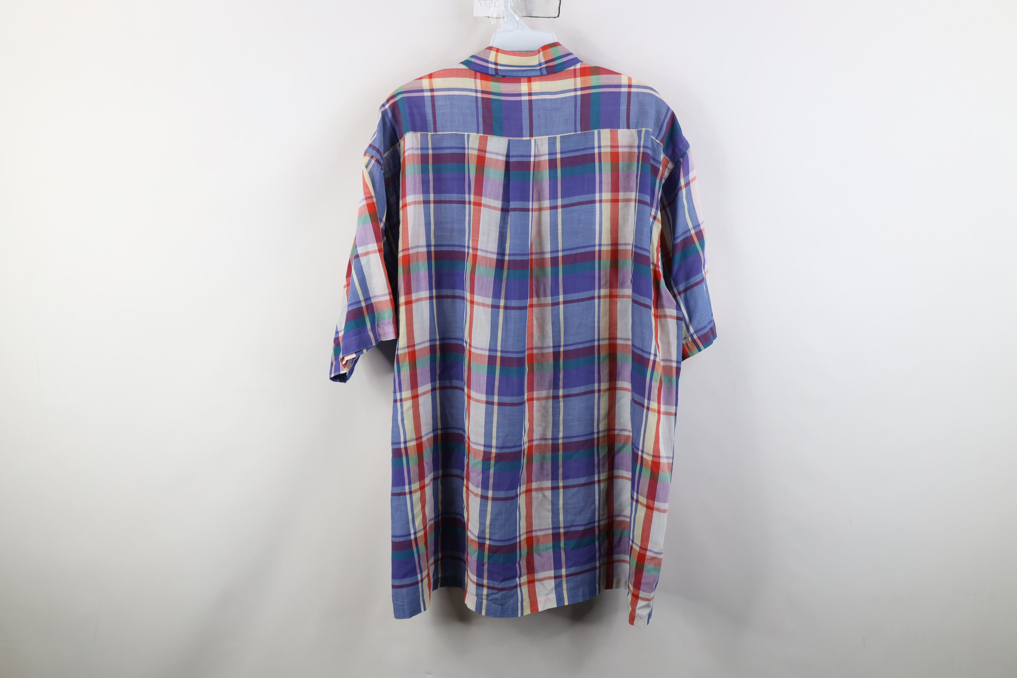 Vintage Vintage 90s Streetwear Madras Collared Button Down Shirt Size US XL / EU 56 / 4 - 11 Thumbnail