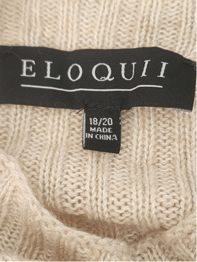 Other Eloquii Tan Ribbed Sweaterb Size XXL / US 16-18 / IT 52-54 - 4 Thumbnail