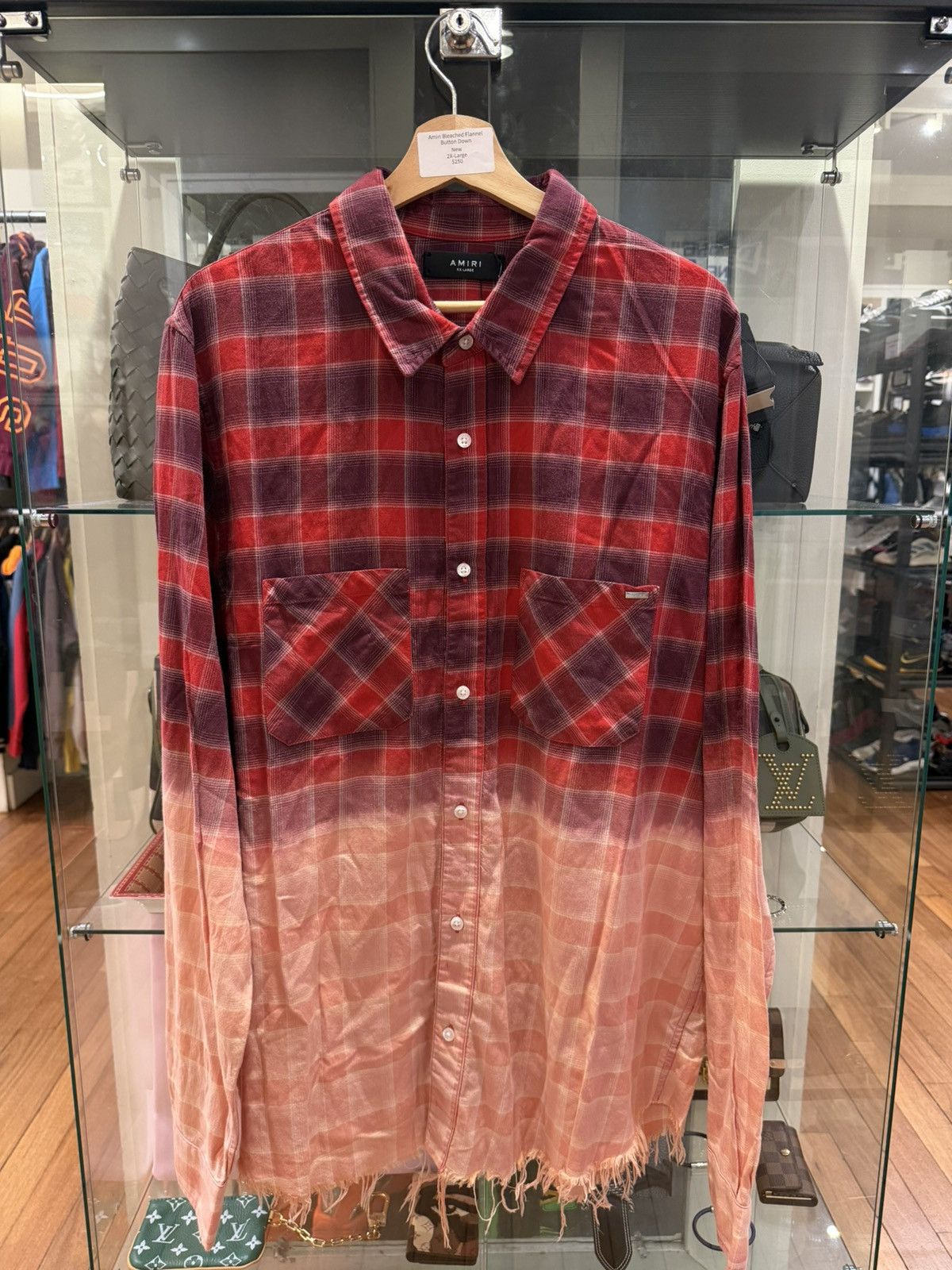 Amiri Bleached Button Down Flannel