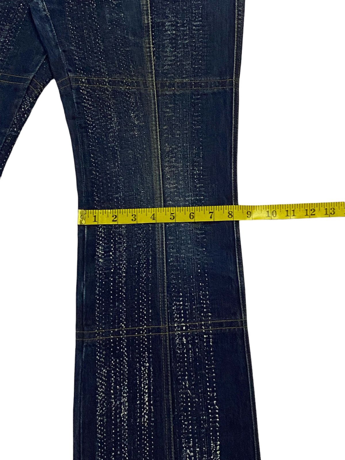 Tornado Mart Tornado Mart Flare Textile Boro Line Style Denim Pants Size US 30 / EU 46 - 9 Thumbnail