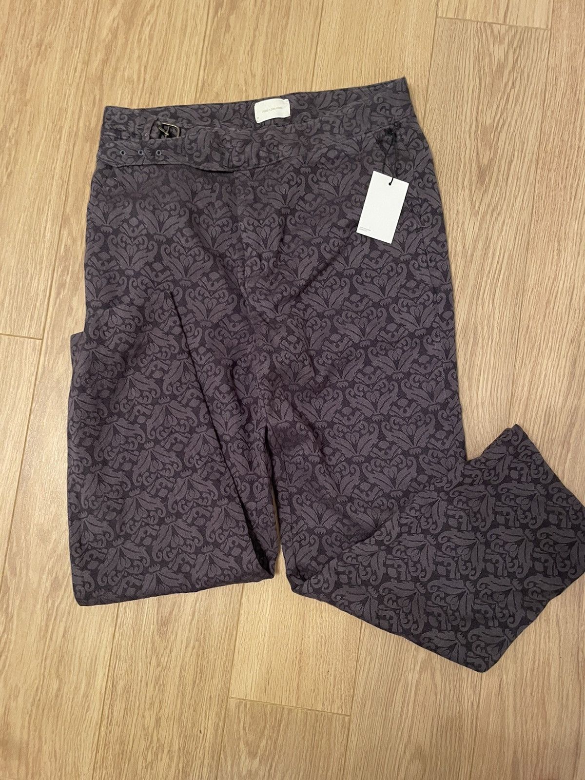 image of Aime Leon Dore Ald Paisley Buckle Pants Medium in Black, Men's (Size 32)