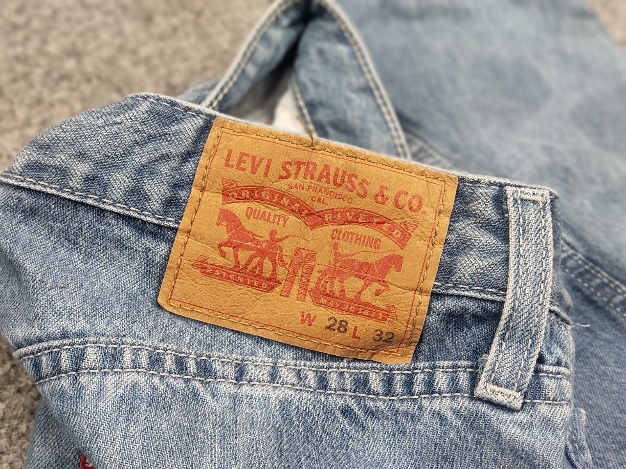 Levi's Levis Tapered Carpenter Antifreze washed denim vintage jeans Size US 29 - 9 Thumbnail