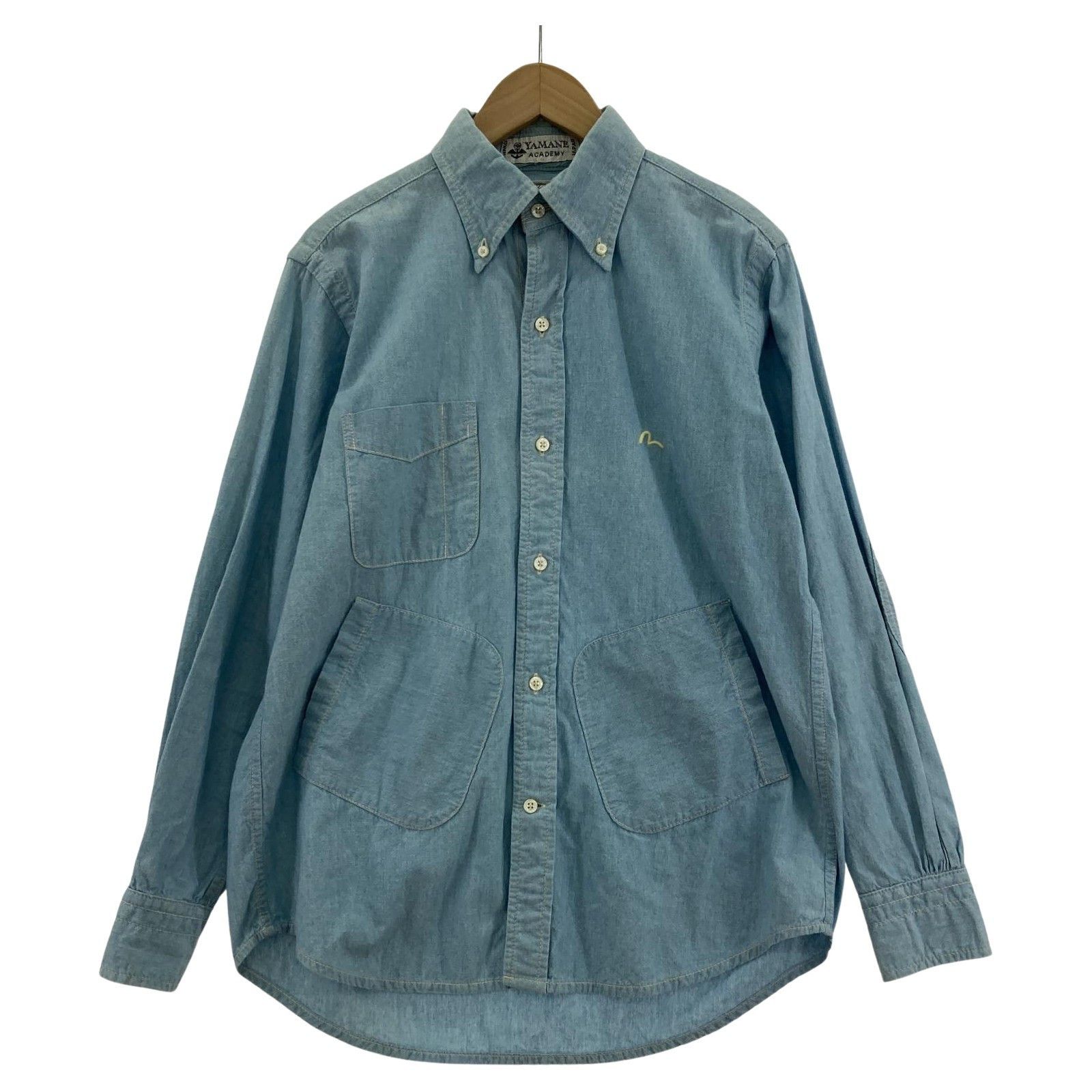 Evisu EVISU Long Sleeve Chambray Shirt Blue Size 5 Size US XXL / EU 58 / 5 - 1 Thumbnail