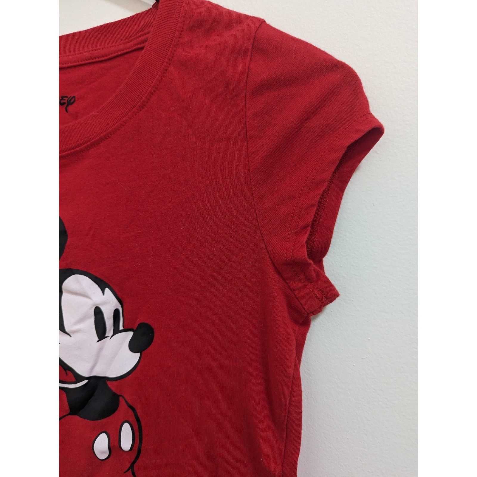 Disney Disney Mickey Mouse Red T-Shirt Womens Junior Small Short Sl Size S / US 4 / IT 40 - 4 Thumbnail