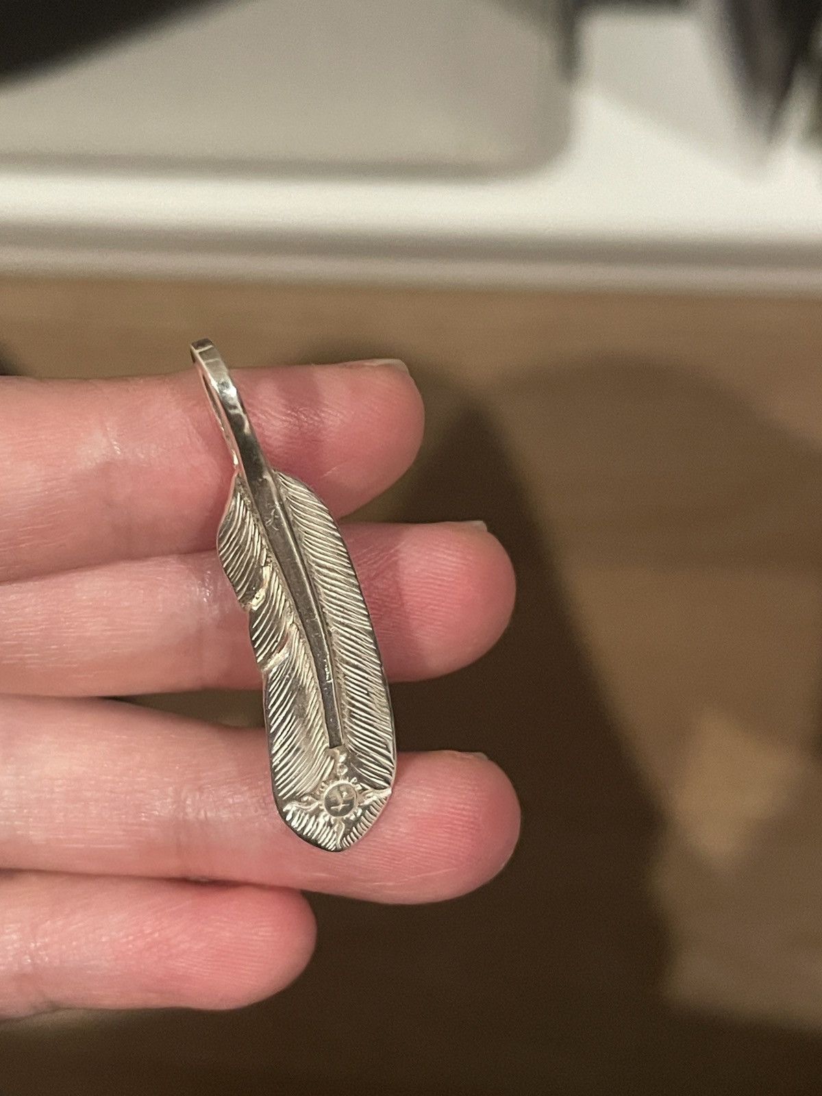 First Arrow's First Arrow's "Sunburst Small Feather" Silver Pendant Size ONE SIZE - 2 Thumbnail