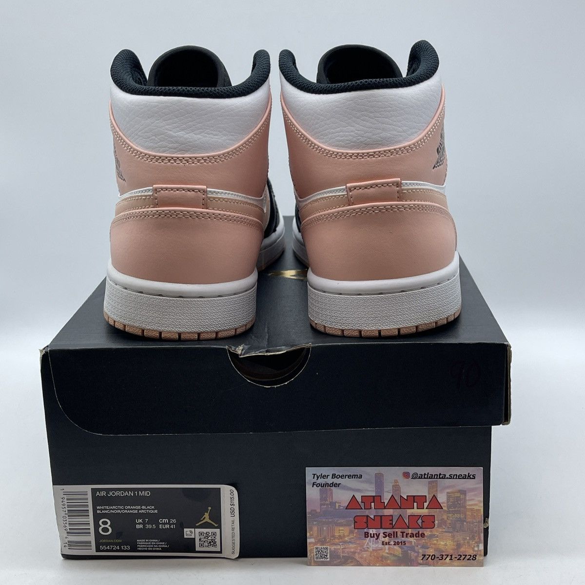 Nike Air Jordan 1 mid crimson tint Size US 8 / IT 38 - 3 Thumbnail