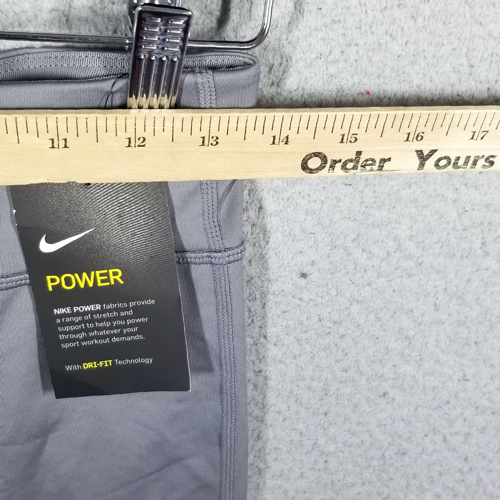 Nike Nike Legging Women's Small Power Run Cropped Gray BQ5948-056 Nike Power Running Cropped Legging Size Small Gray Size 28" / US 6 / IT 42 - 4 Thumbnail