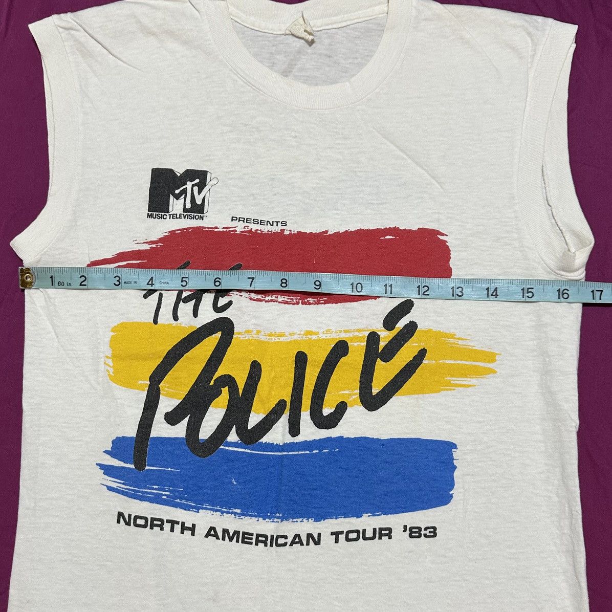 Vintage 1983 MTV The Police North American Tour T Shirt