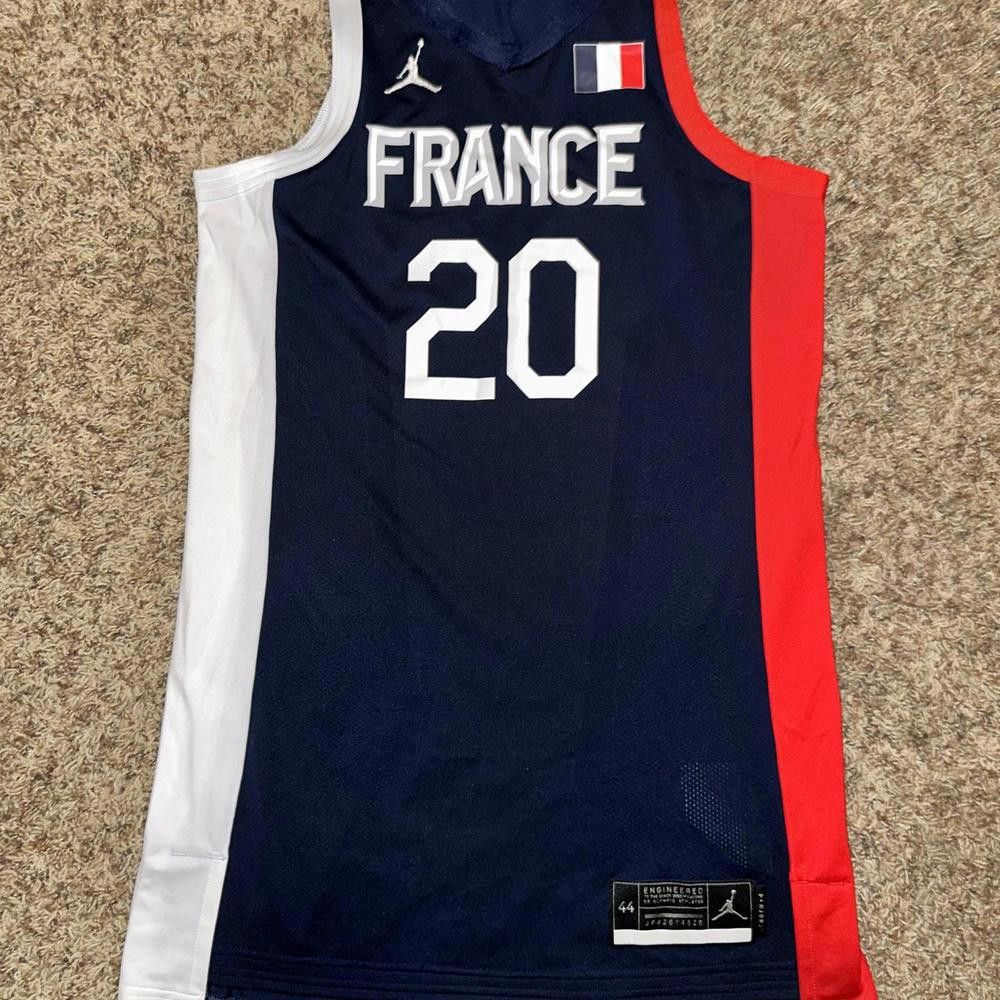 Jordan Brand Nike 2020 Tokyo Olympic Game Issued Jersey France Size US L / EU 52-54 / 3 - 1 Thumbnail