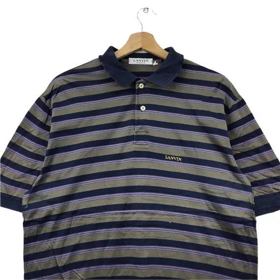 Lanvin Vtg LANVIN PARIS COLLECTION Polo Tee Shirt Made In Italy Size US M / EU 48-50 / 2 - 3 Thumbnail