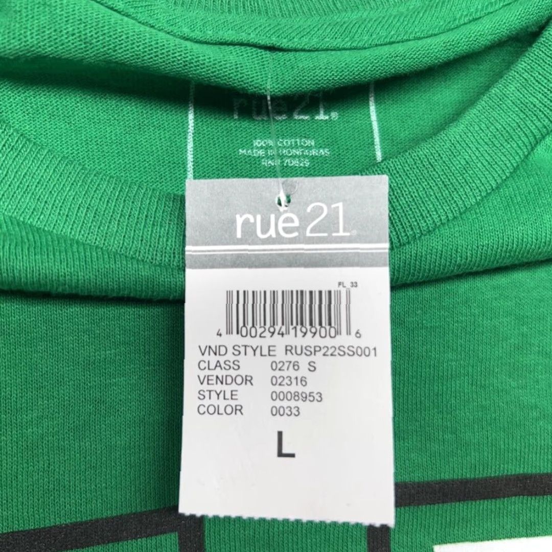 Vintage Rue21 T-Shirt Mens L Hustle Graphic Green Orange Cotton Crew Neck New Size US L / EU 52-54 / 3 - 7 Thumbnail