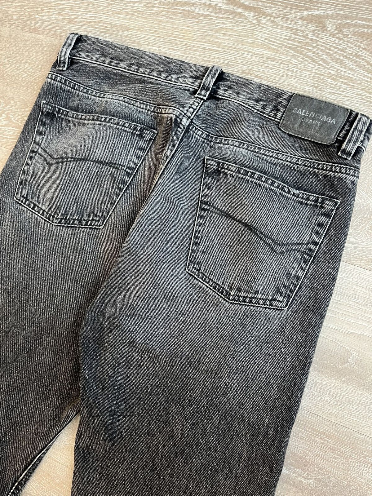 Balenciaga FW22 Lost Tape Grey Flared Denim Size US 32 / EU 48 - 6 Thumbnail
