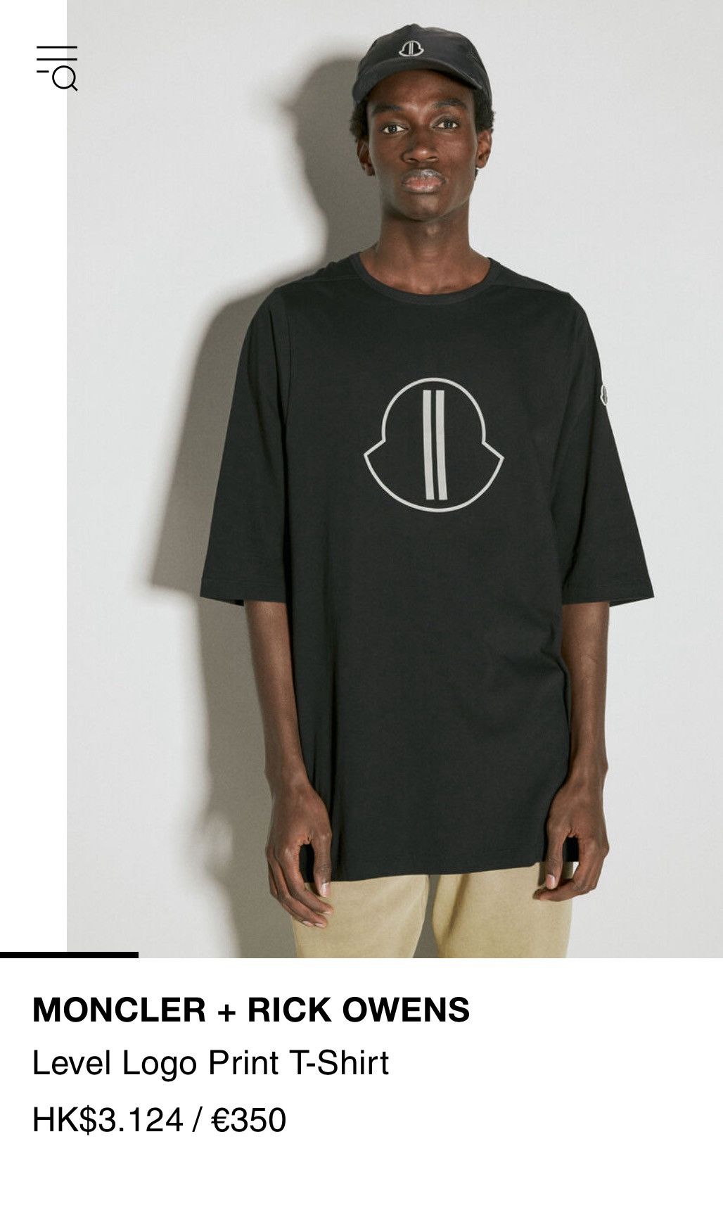 Moncler × Rick Owens Moncler x Rick Owens t-shirt | Grailed