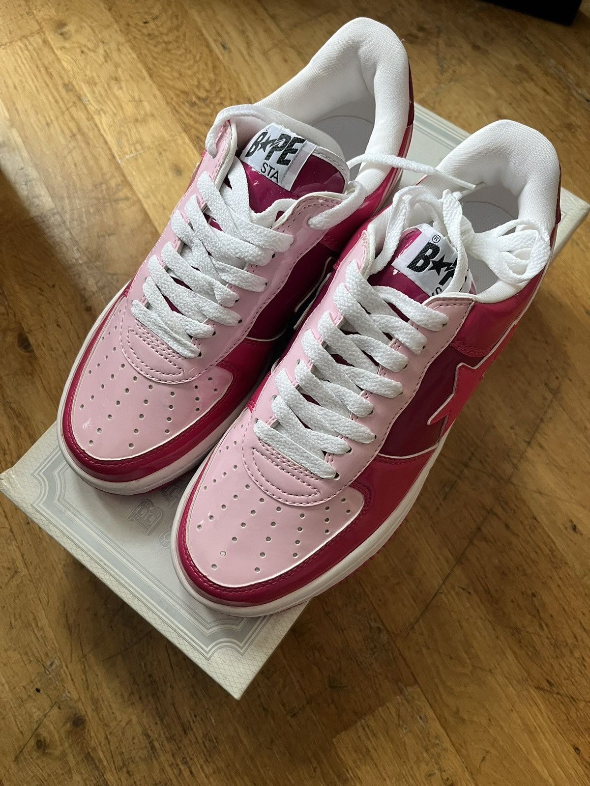 Bape Bape a bathing ape bapesta fs-001 2006 pink camo brand new Size US 6.5 / EU 39-40 - 2 Thumbnail