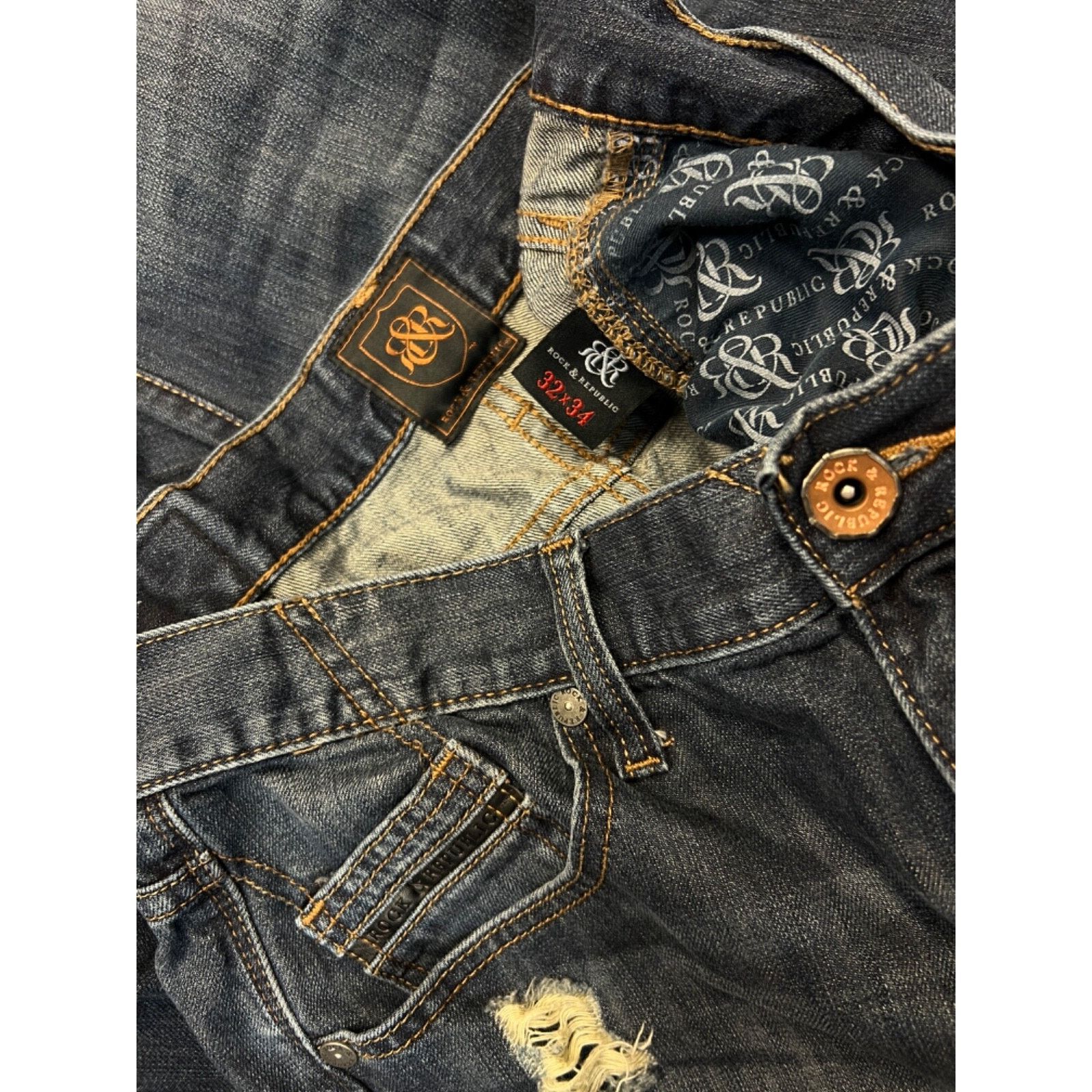 Rock & Republic Rock & Republic 32/34 men’s blue denim jeans pants vintage Size US 32 / EU 48 - 9 Thumbnail