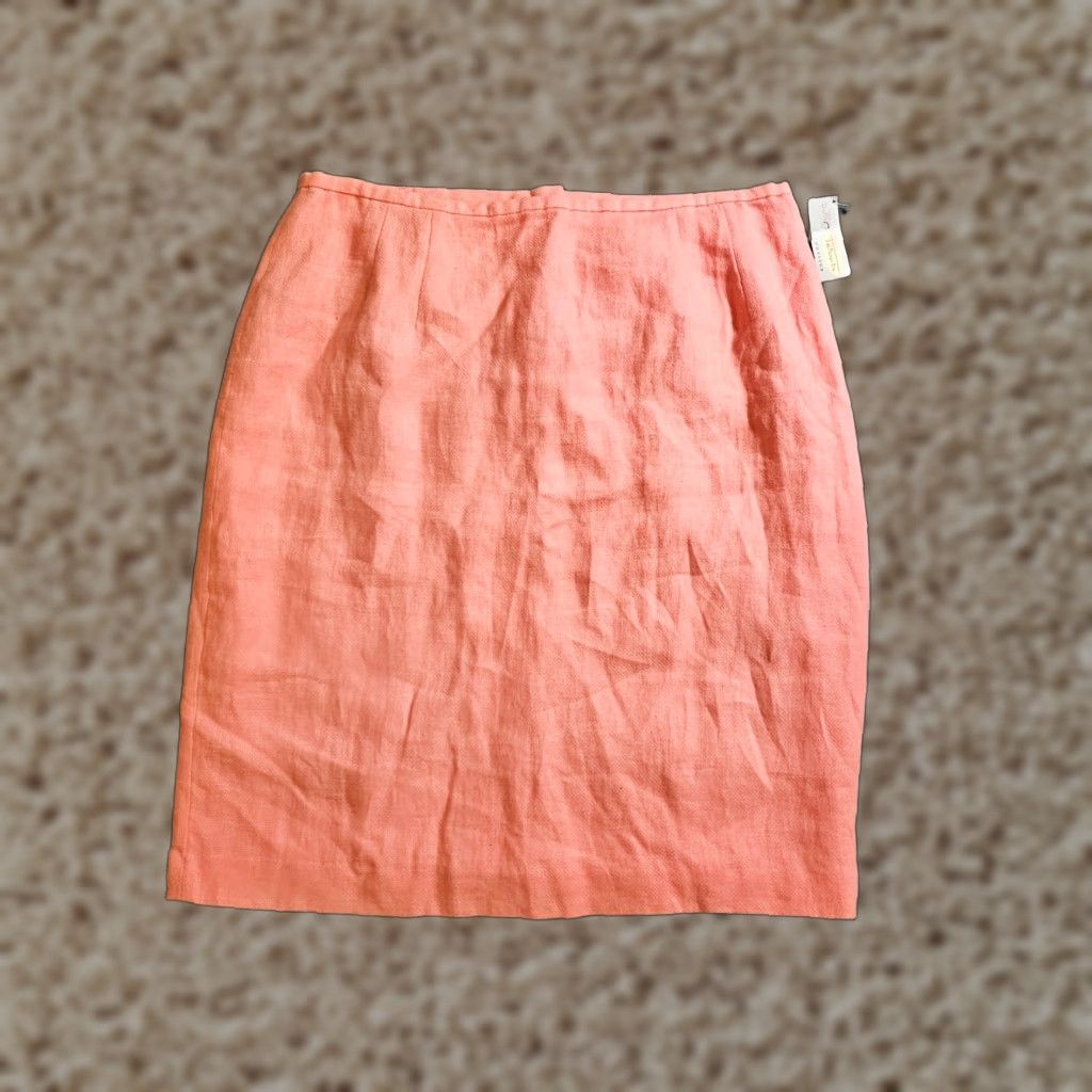 Talbots VINTAGE Talbots Skirt Womens 14P Pink Linen Pencil Straight Career Size 36" / US 14 / IT 50 - 1 Thumbnail