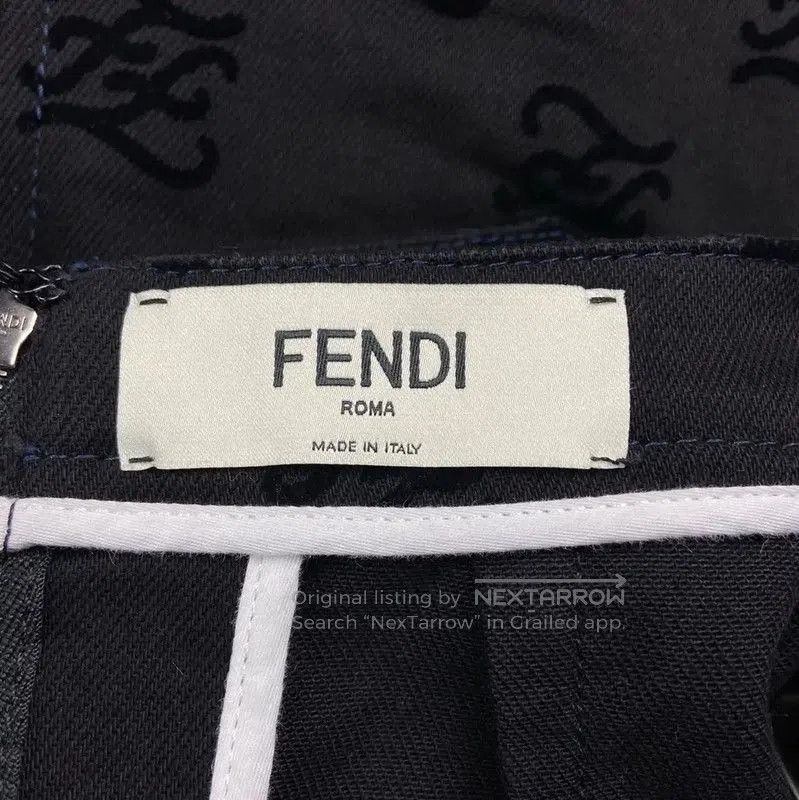 Fendi Fendi Gray Cotton Midi Skirt for Women . Size 23" - 5 Thumbnail