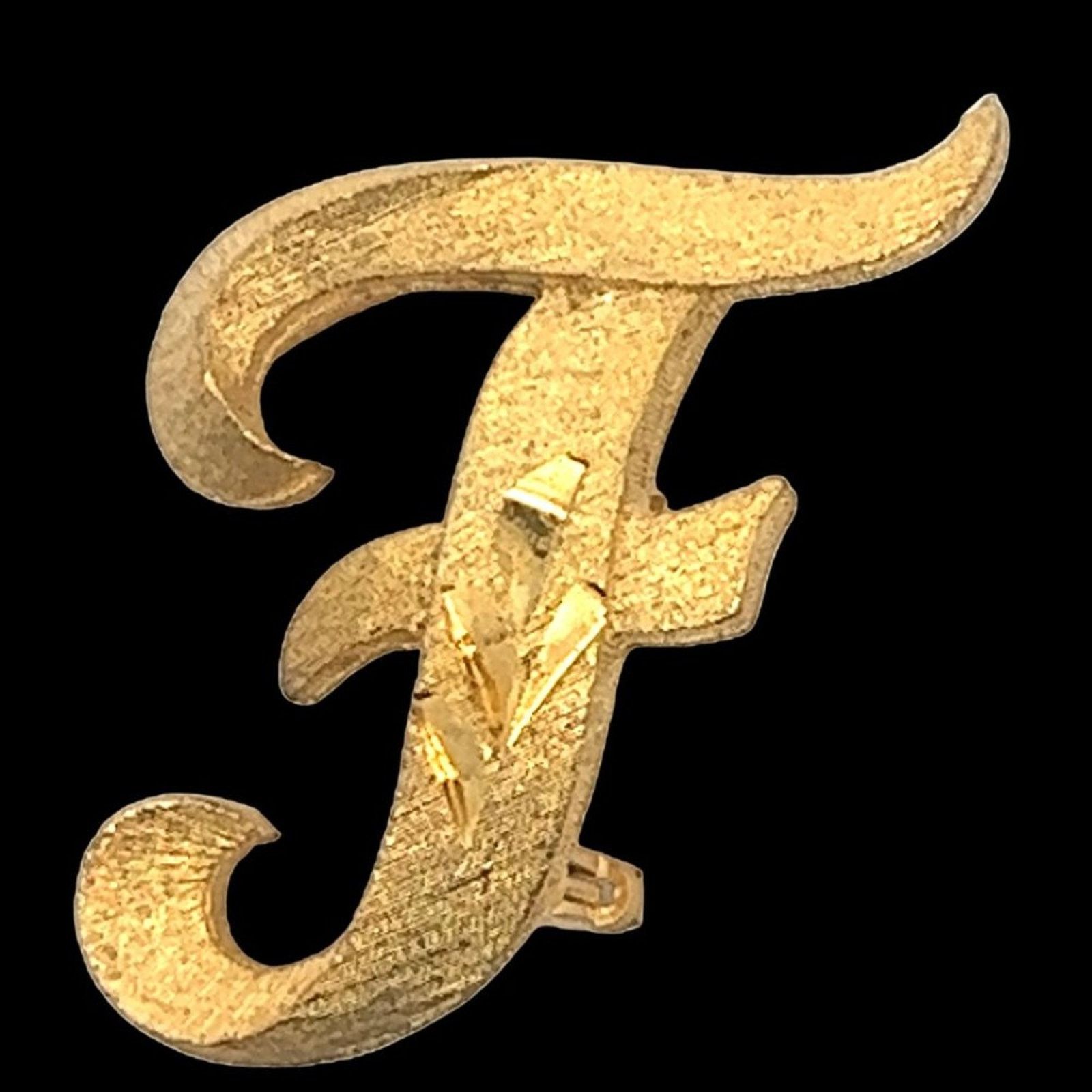& Other Stories Vintage - Mamselle Goldtone Monogram Initial F Brooch Size ONE SIZE - 1 Thumbnail