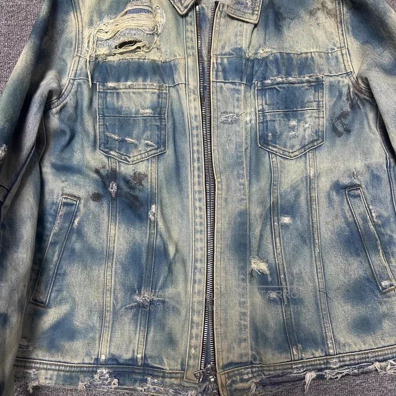 Amiri Amiri Size L Broken and greasy denim jacket Size US L / EU 52-54 / 3 - 3 Thumbnail