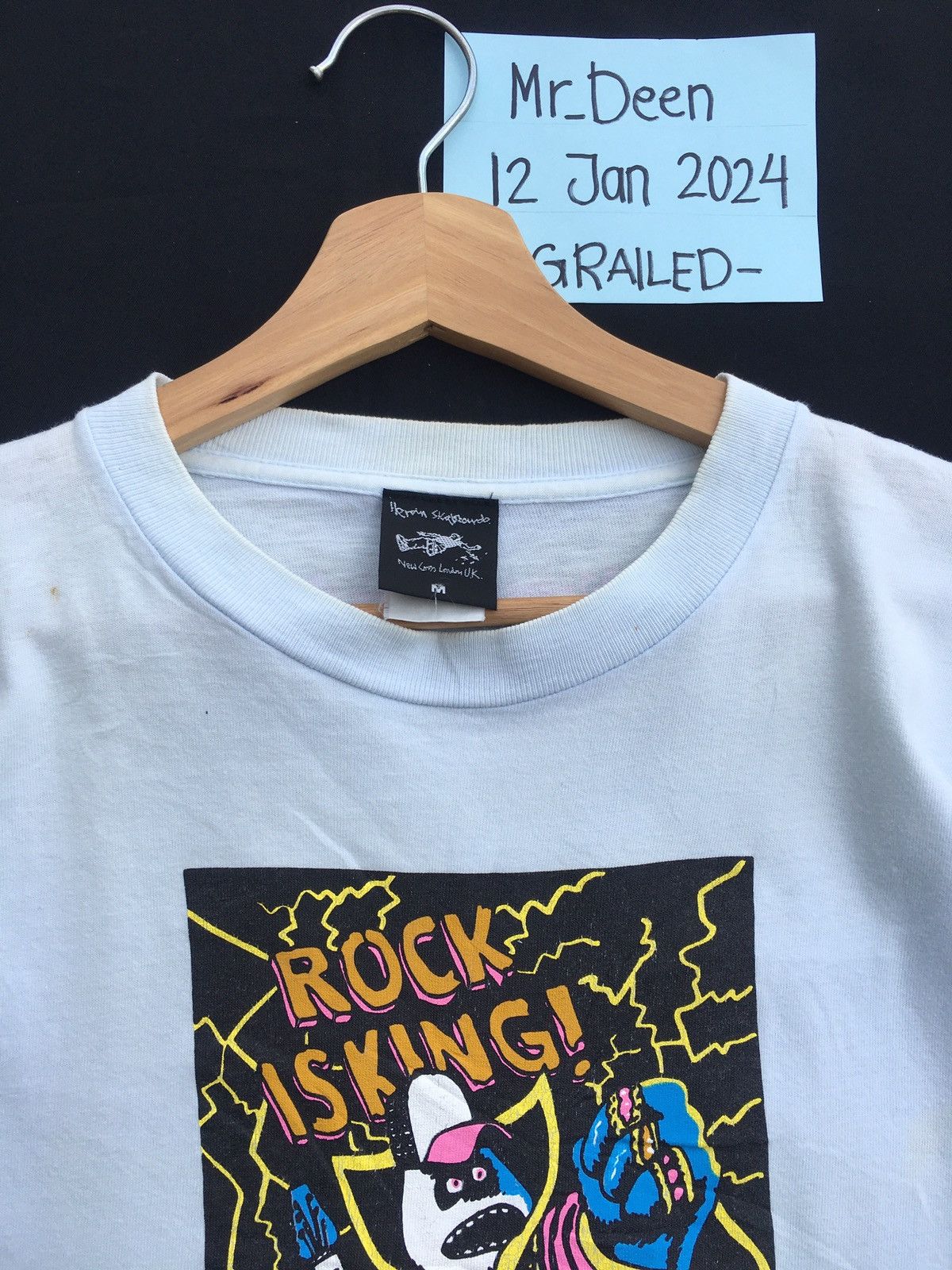 Hook-Ups Rare Vintage HEROIN Skateboard Rock is King Tshirt Size US M / EU 48-50 / 2 - 7 Thumbnail