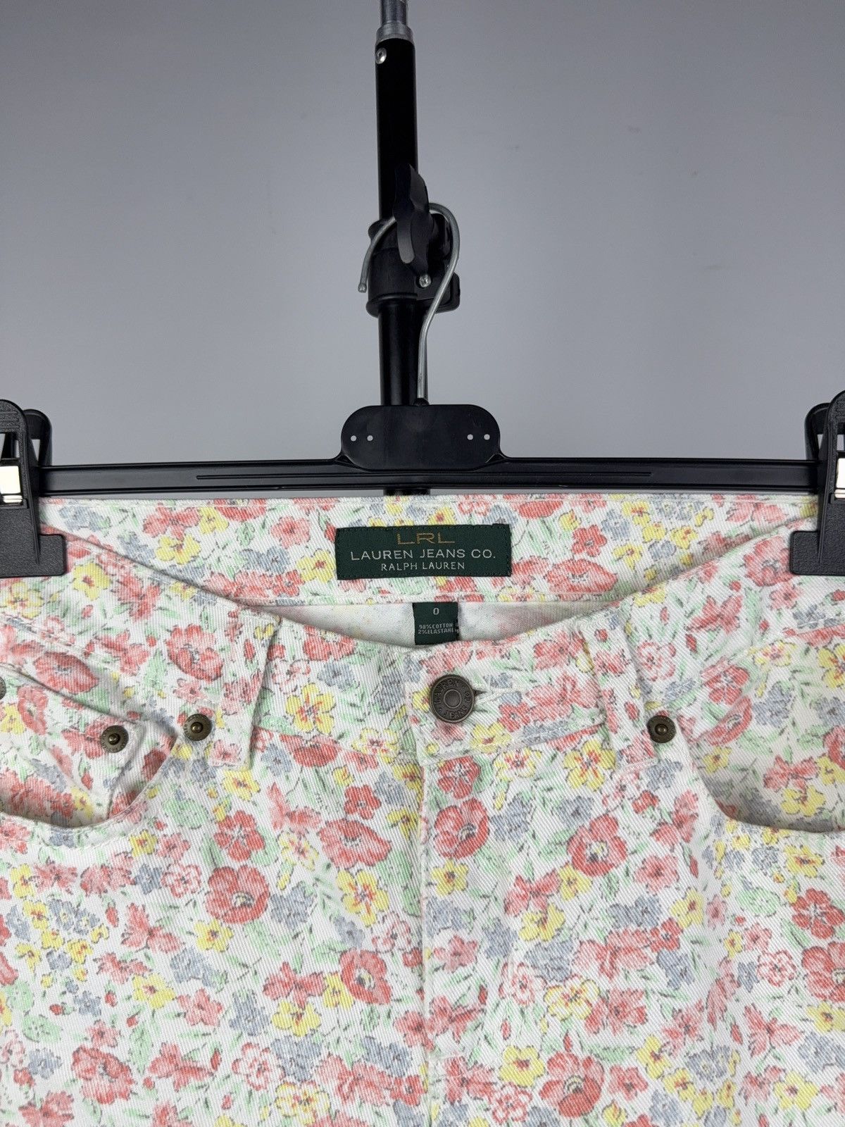 Ralph Lauren Luxury 00s Ralph Lauren LRL Floral Jeans Y2K Vintage Pants Size 27" / US 4 / IT 40 - 5 Thumbnail