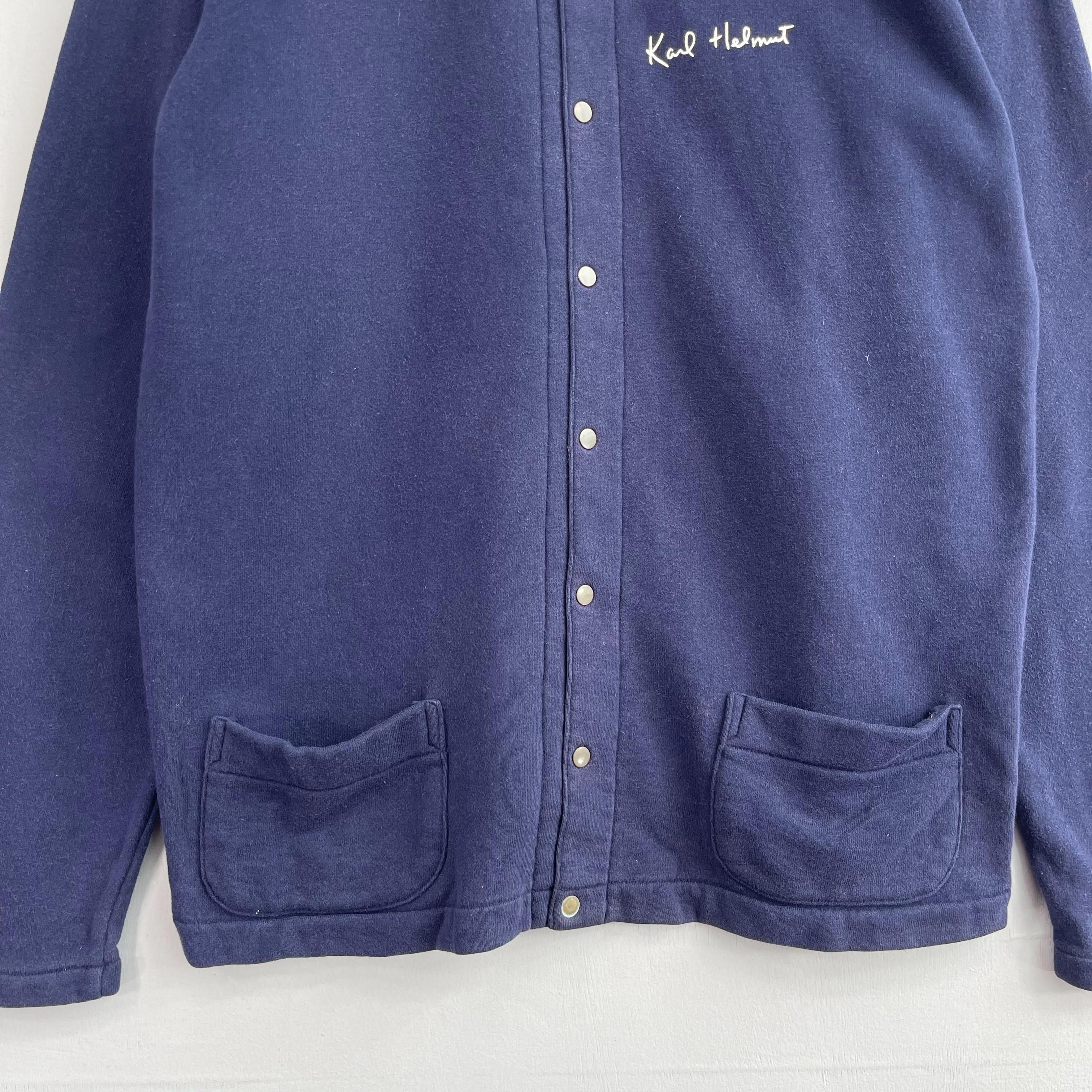Japanese Brand × Vintage Vintage KARL HELMUT Spellout Button Snap Cardigan Sweater Size M / US 6-8 / IT 42-44 - 6 Thumbnail