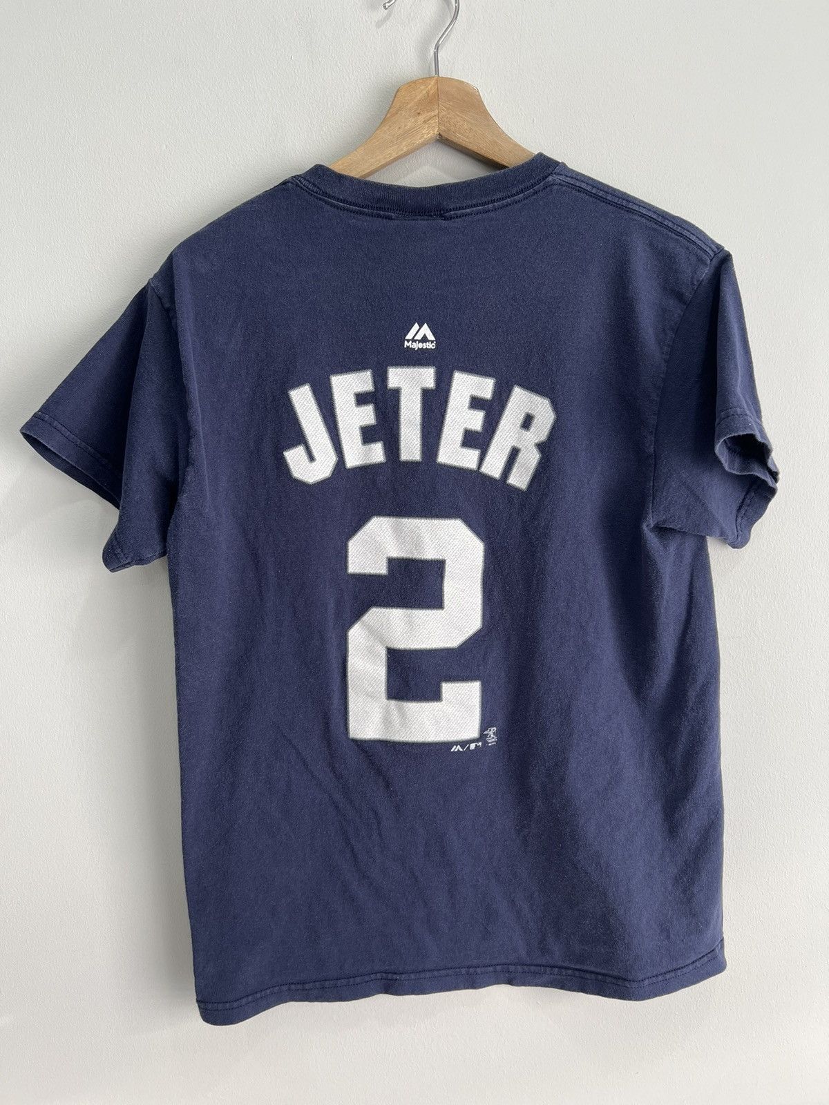 Vintage Vintage New York Yankees Jeter Tee Shirt baseball Size US M / EU 48-50 / 2 - 2 Thumbnail