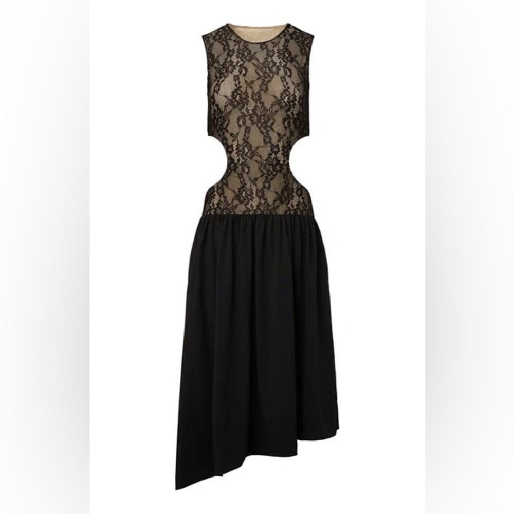 Designer NWOT WeWoreWhat Cutout Midi Black Dress Size M / US 6-8 / IT 42-44 - 2 Thumbnail