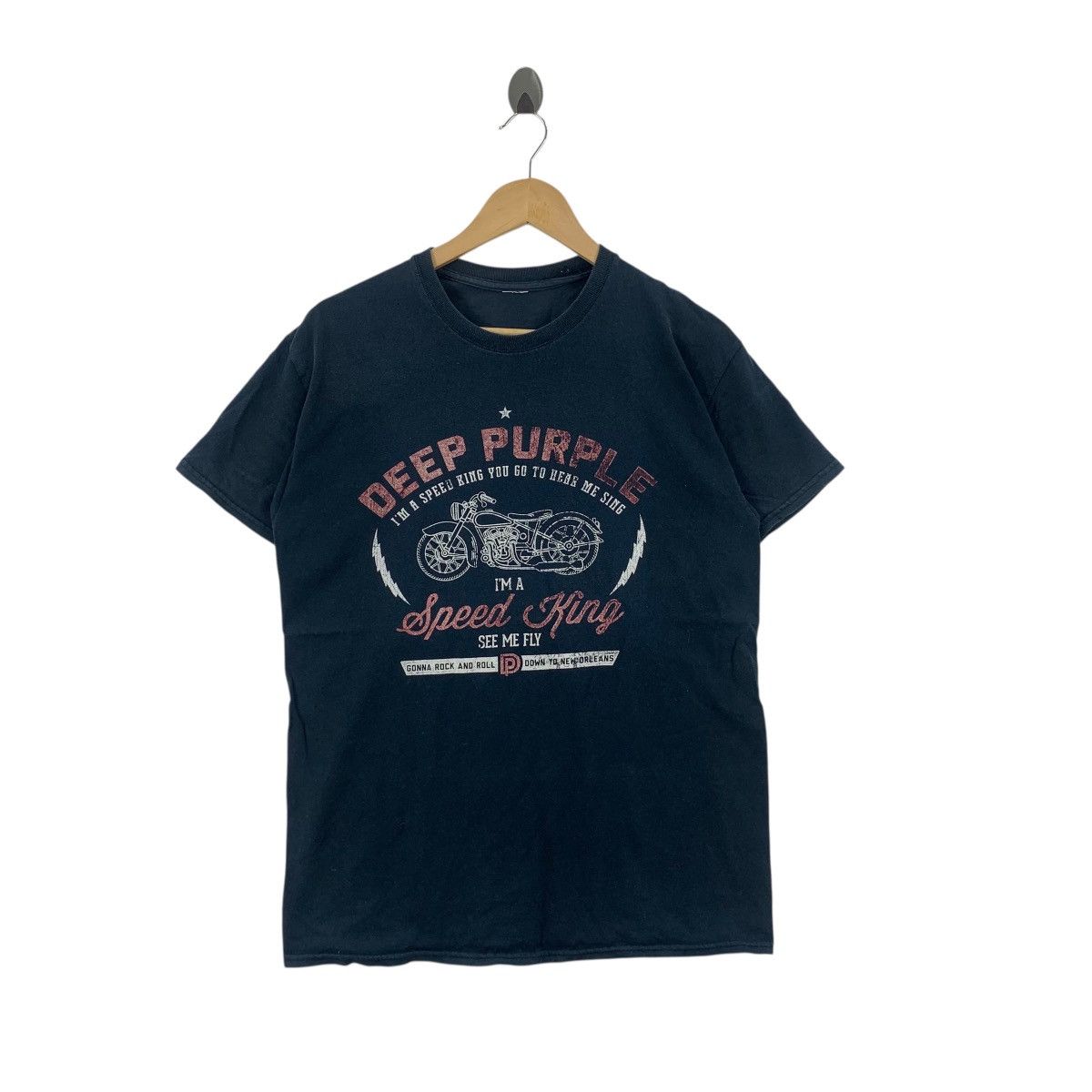 Band Tees DEEP PURPLE BAND Speed King Album Promo Tour Tee Shirt Top Size US M / EU 48-50 / 2 - 1 Thumbnail