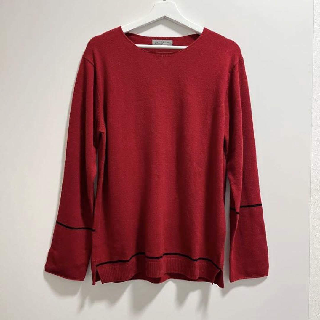 image of Yohji Yamamoto Pour Homme Cashmere Knit in Red, Men's (Size Large)