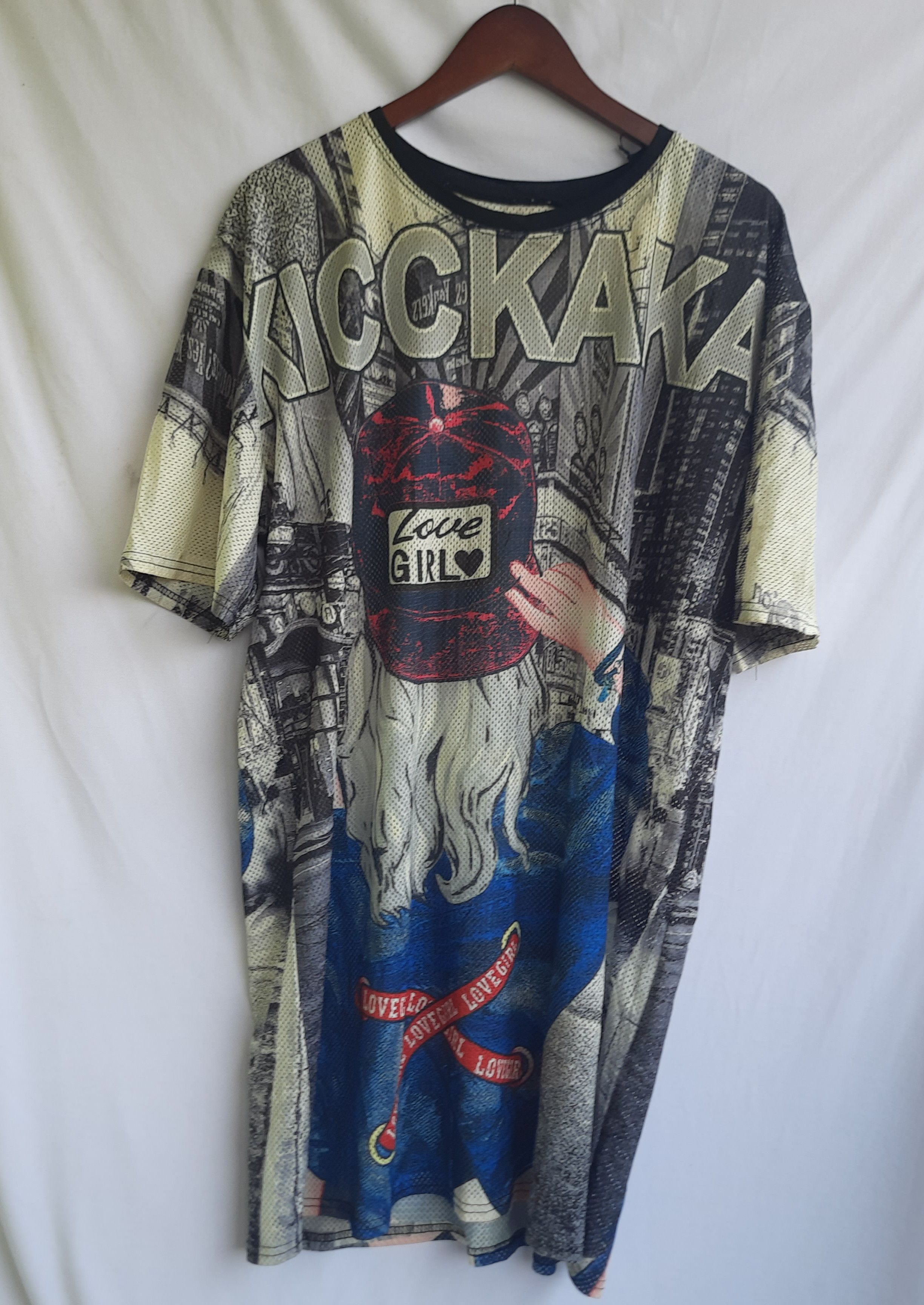 Japanese Brand Y2K KICCKAKA Jersey AOP Japan Size US XXL / EU 58 / 5 - 1 Thumbnail