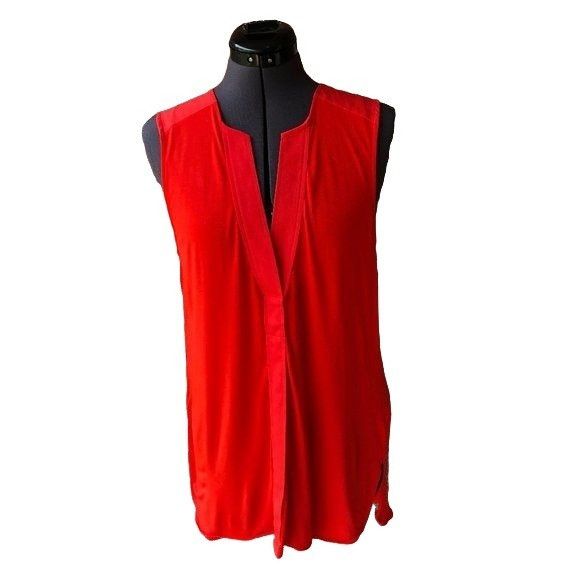Banana Republic Banana Republic Women's Orange Sleeveless V-Neck Top M Size M / US 6-8 / IT 42-44 - 1 Thumbnail