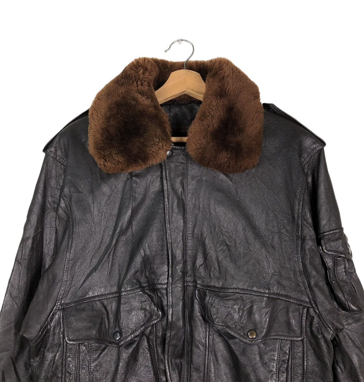 Japanese Brand 🔥VINTAGE BIKER LEATHER JACKET GARGON ISSEY MIYAKE FUR COLLAR Size US M / EU 48-50 / 2 - 4 Thumbnail