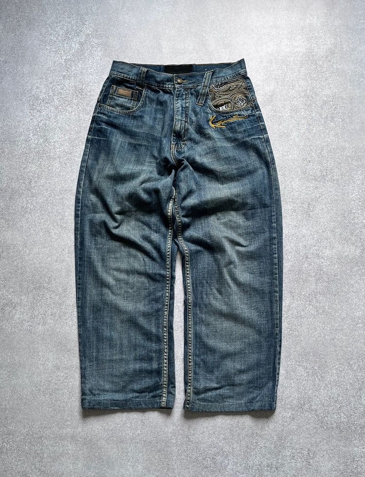 Karl Kani × Vintage Vintage Karl Kani Embroidery Baggy Jeans Y2K 32 Size US 32 / EU 48 - 4 Thumbnail