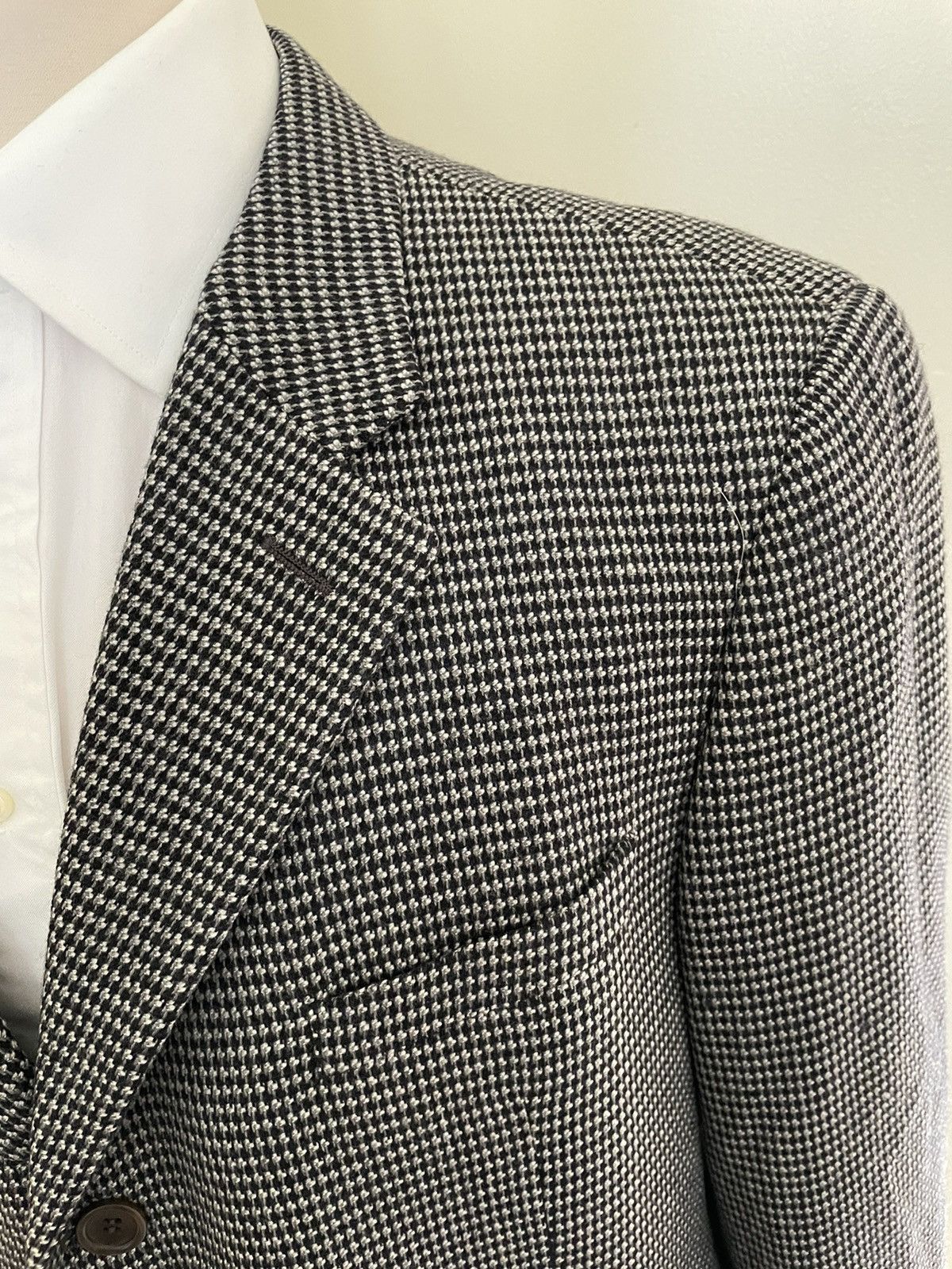 Armani Collezioni × Vintage Cashmere Blend Tweed Jacket Size 46R - 2 Thumbnail